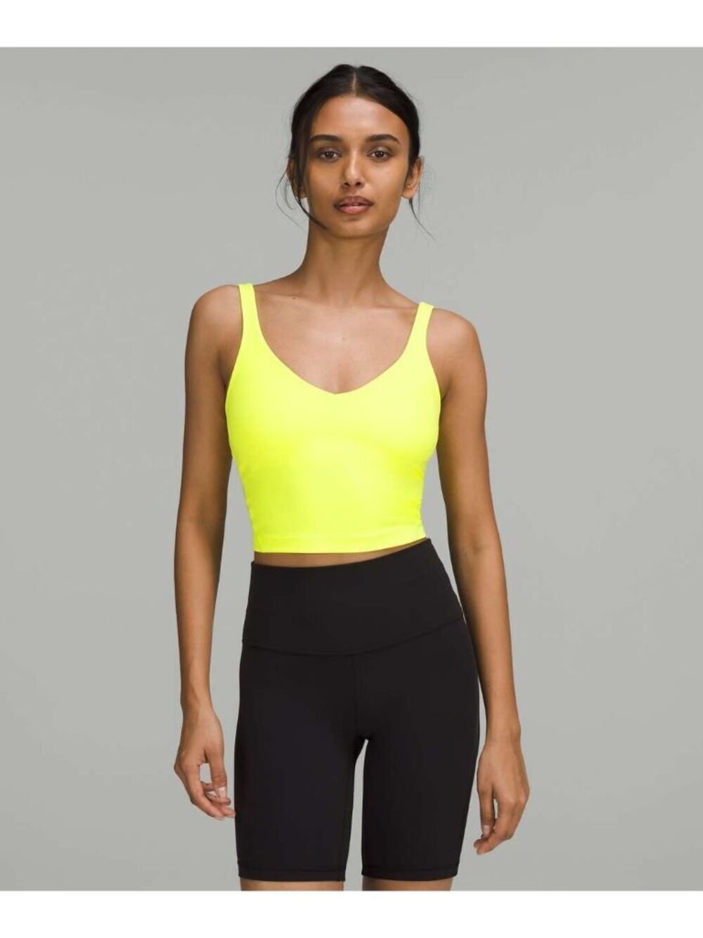Lululemon Align Tank Top Womens 4 Electric Lemon Yellow Crop Yoga / Pilates